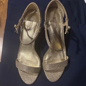 Michael Kors Glittering Gold Heels, 3 inch. Used once.